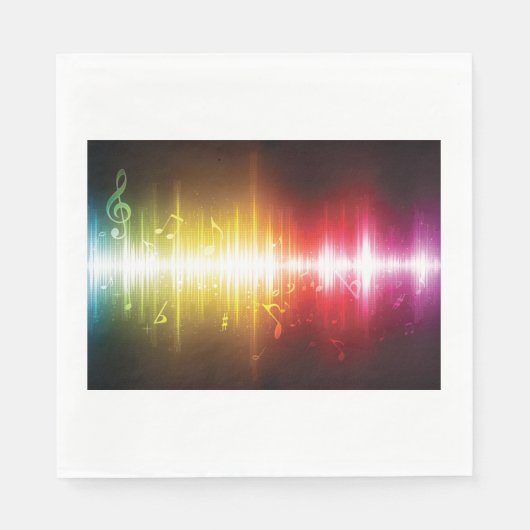 Serviette En Papier Spectre musical Soundwave Vibrant Audio Visualizer (Devant)