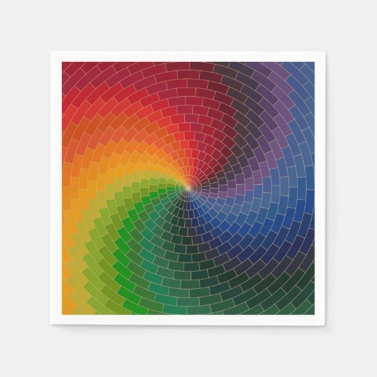 Serviette En Papier Spectrum wheel made of bricks (Devant)