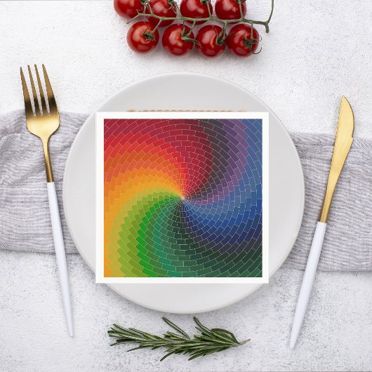 Serviette En Papier Spectrum wheel made of bricks