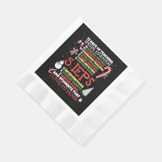 Serviette En Papier SPED School Teacher Funny Enseignant de l'enseigne (Coin)