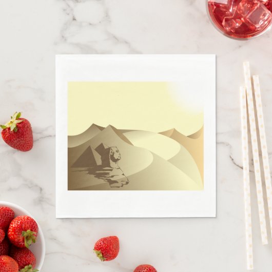 Serviette En Papier Sphinx Dans Le Désert (En situation)