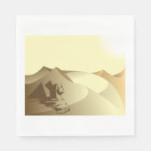 Serviette En Papier Sphinx Dans Le Désert (Devant)