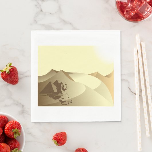 Serviette En Papier Sphinx Dans Le Désert