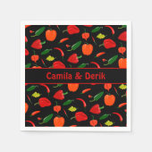 Serviette En Papier Spicy Chili Pepper Pattern Personalized Party (Devant)