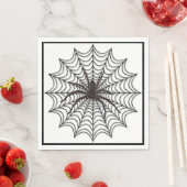 Serviette En Papier Spider Web Et Black Spider Halloween (En situation)
