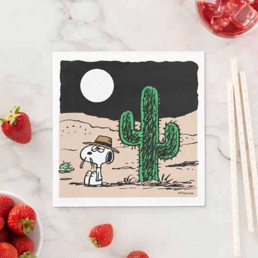 Serviette En Papier Spike dans un désert illuminé par la Lune (En situation)