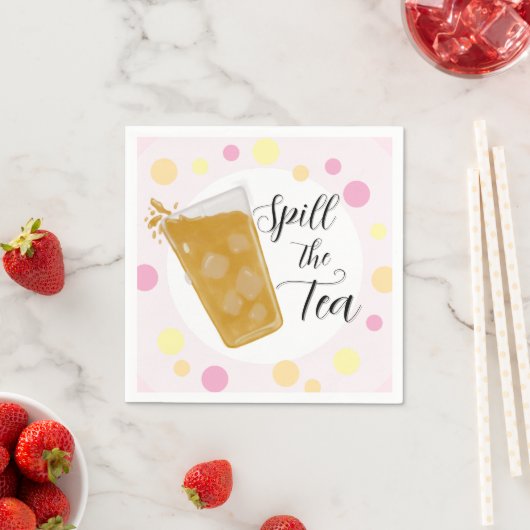 Serviette En Papier Spill the Tea Party Napkins (En situation)