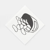 Serviette En Papier Spilled Beans Black and White Outline (Coin)