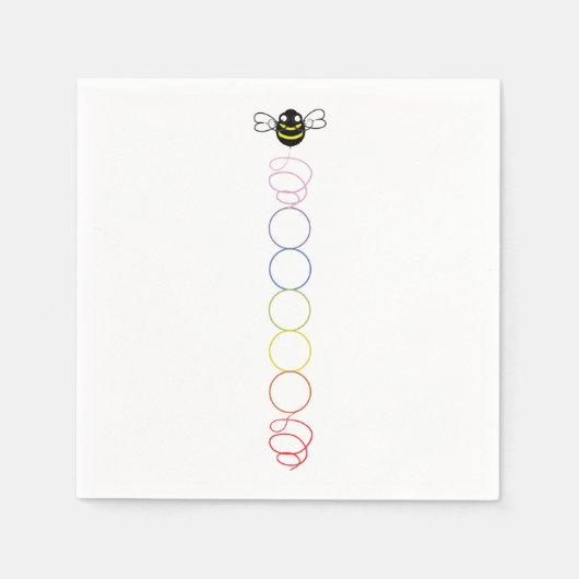 Serviette En Papier Spiral Chakra Bee Cocktail Napkins (Devant)