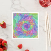 Serviette En Papier Spirale arc-en-ciel Pastel (En situation)