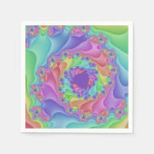 Serviette En Papier Spirale arc-en-ciel Pastel (Devant)