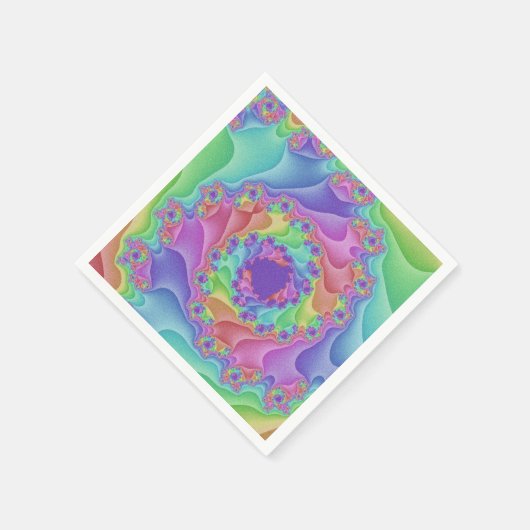 Serviette En Papier Spirale arc-en-ciel Pastel (Coin)