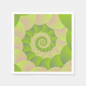 Serviette En Papier Spirale en rose et vert (Devant)