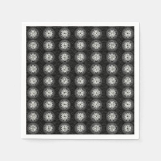 Serviette En Papier Spirale Noire Et Blanche (Devant)