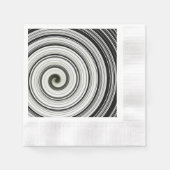 Serviette En Papier spirale noire et blanche (Devant)