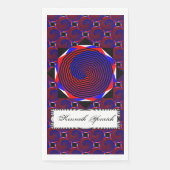 Serviette En Papier Spirale rouge et bleue par Kenneth Yoncich (Devant)