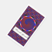 Serviette En Papier Spirale rouge et bleue par Kenneth Yoncich (Coin)