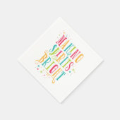 Serviette En Papier Spirits Lumineux Colorful Holiday Cocktail Napkin (Coin)