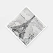 Serviette En Papier Splendide Fête de la Tour Eiffel  (Coin)
