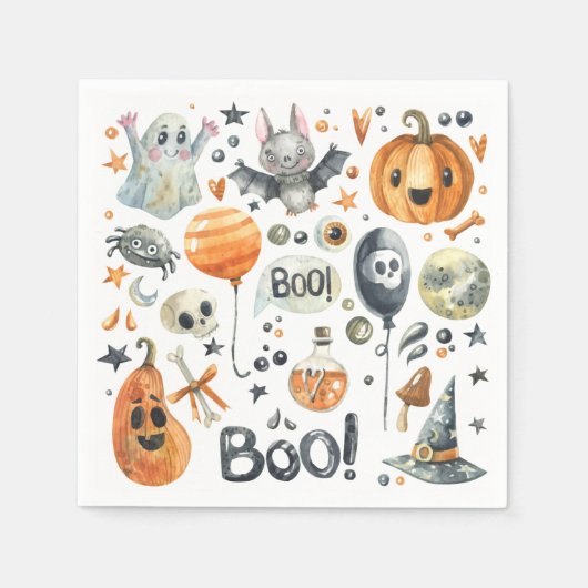 Serviette En Papier Spooktacular Halloween | Cocktail Napkin (Devant)