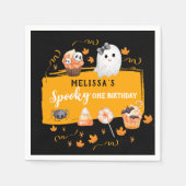 Serviette En Papier Spooky One Cute Halloween Birthday Party (Devant)