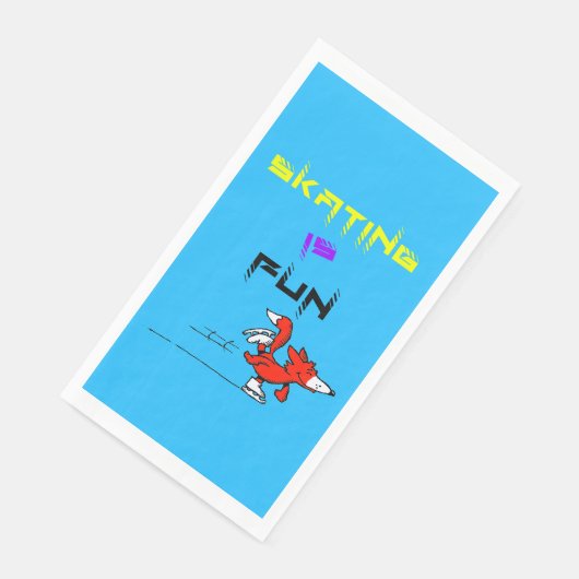 Serviette En Papier Sport Chiot Figure Fox Buddy Patinage (Coin)