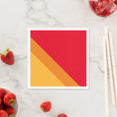 Serviette En Papier Sportif Retro les années 70 Rouge clair Orange Jau (En situation)