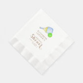 Serviette En Papier Sports Aquarelle Pickleball Thématique Mariée (Coin)