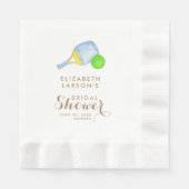 Serviette En Papier Sports Aquarelle Pickleball Thématique Mariée (Devant)