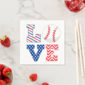 Serviette En Papier Sports d'amour du baseball (En situation)