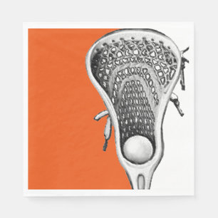 Serviette En Papier Sports de crosse Orange