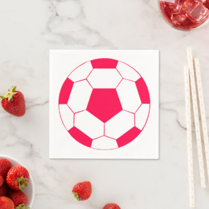 Serviette En Papier Sports de football de balle rose