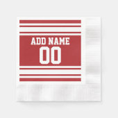 Serviette En Papier Sports Jersey with Your Name and Number (Devant)