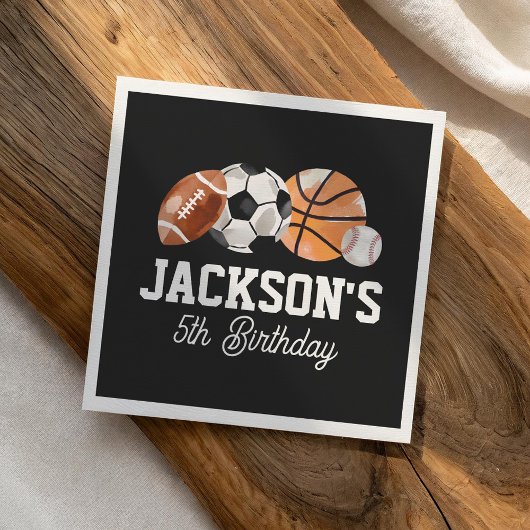 Serviette En Papier Sports modernes fête d'anniversaire