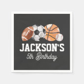 Serviette En Papier Sports modernes fête d'anniversaire (Devant)