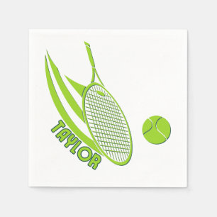 Serviette En Papier Sports Personnalisés Avec Tennis De Nom