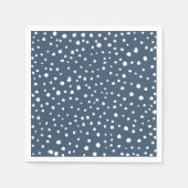 Serviette En Papier Spots Dalmatiens Bleus Marine, Points Dalmatiens,  (Devant)