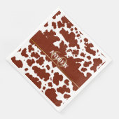 Serviette En Papier Spots de vache personnalisés Imprimer Fermier Anni (Coin)