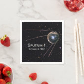 Serviette En Papier Spoutnik 1 Satellite (En situation)