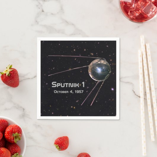 Serviette En Papier Spoutnik 1 Satellite (En situation)
