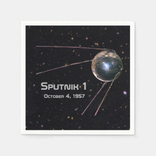 Serviette En Papier Spoutnik 1 Satellite