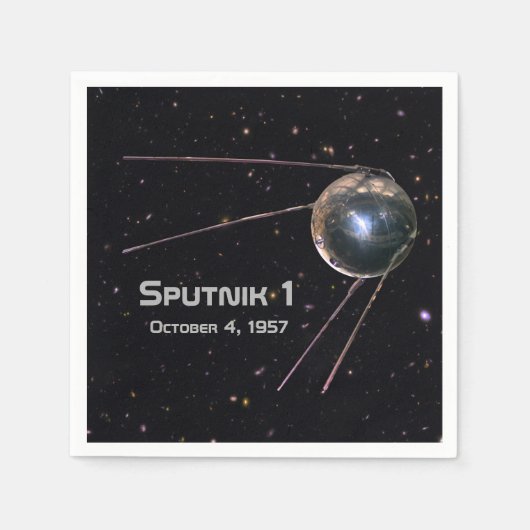 Serviette En Papier Spoutnik 1 Satellite (Devant)