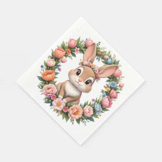 Serviette En Papier Spring Bunny Easter  (Coin)