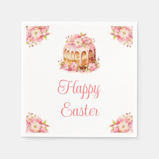 Serviette En Papier Spring Cake Easter Brunch (Devant)
