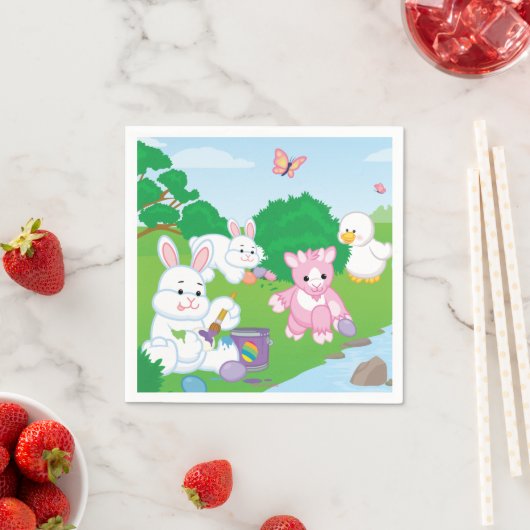 Serviette En Papier Spring Celebration Egg (En situation)