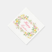 Serviette En Papier Spring Chick Floral Easter Egg Hunt Party (Coin)