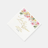 Serviette En Papier Spring Colorful Floral Bridal Shower (Coin)