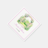 Serviette En Papier Spring Floral Wedding Arch (Coin)