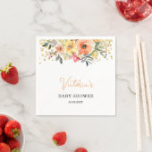 Serviette En Papier Spring Floral Welcome baby Shower  (En situation)