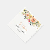 Serviette En Papier Spring Floral Welcome baby Shower  (Coin)